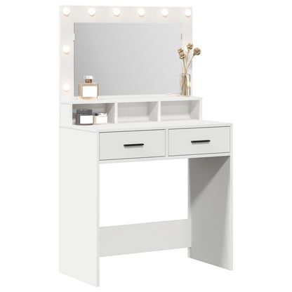 Kaptafel Met Led-Verlichting, , 79 x 41 x 135 cm Wit