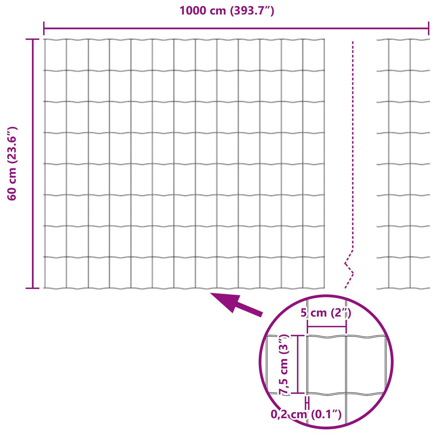Euro Schutting Met 5 U-Palen Groen 0.6X10 M Staal