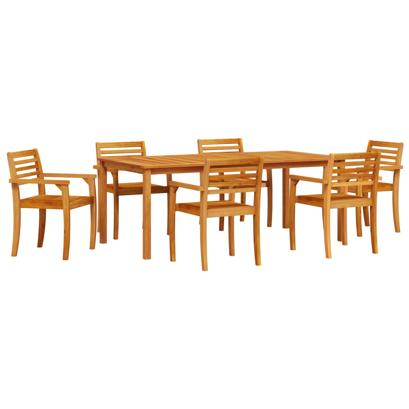 9-Delige Tuin Eet Tafelset Van Massief Acaciahout