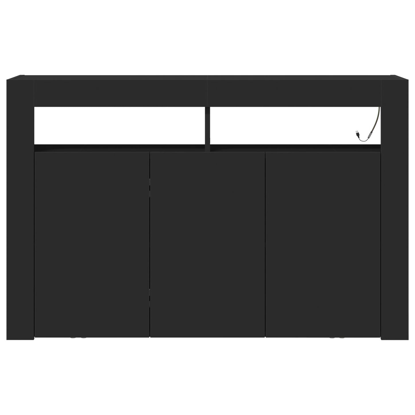 Dressoir Engineered Hout 116 X 30 X 75 Cm Dressoir Zwart