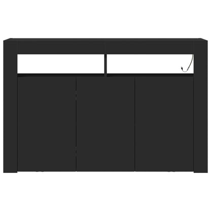 Dressoir Engineered Hout 116 X 30 X 75 Cm Dressoir Zwart
