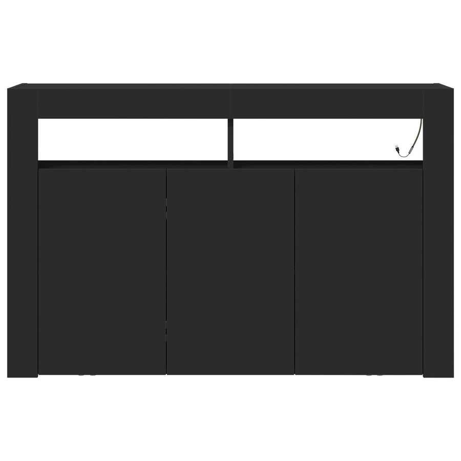 Dressoir Engineered Hout 116 X 30 X 75 Cm Dressoir Zwart
