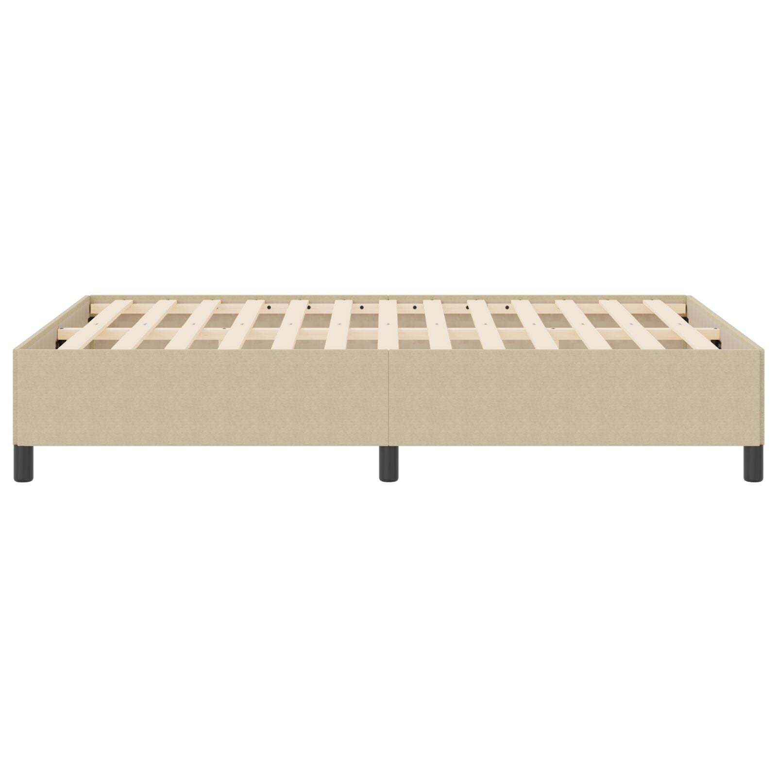 Bedframe Katoenen Stof Lichtgroen Grijs 160 x 200 cm