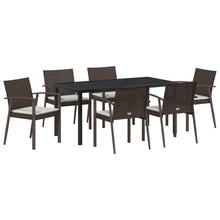 Set Van 4 Bruin Poly Rattan, Staal, Polyester, Schuim Standaard