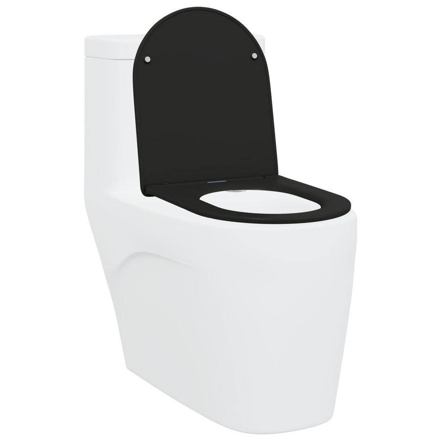 Snelsluiting Toiletzitting Met Soft Close - Duroplast, Zwart