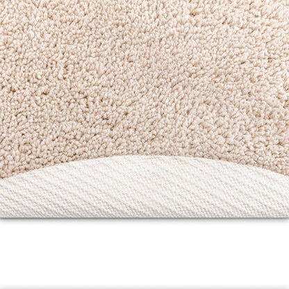 Shaggy Vloerkleed Met Latex Rug Ø120 Cm Crème Ø 120 cm