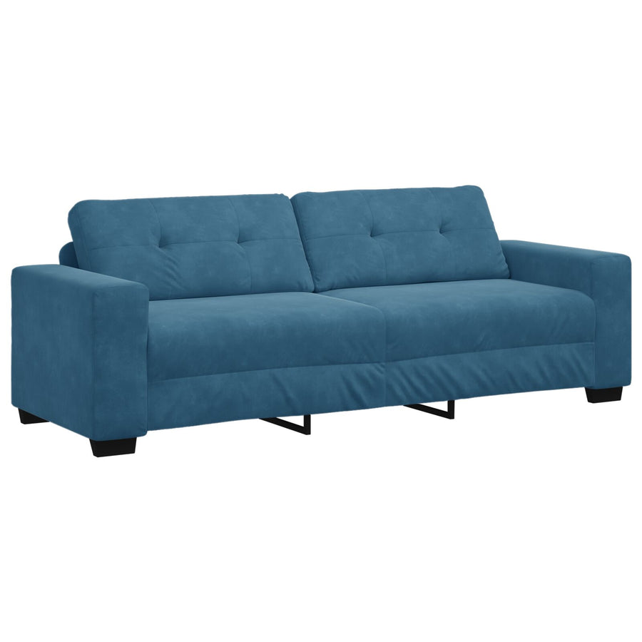 3-Zits Bank Fluweel Azuurblauw 180 cm