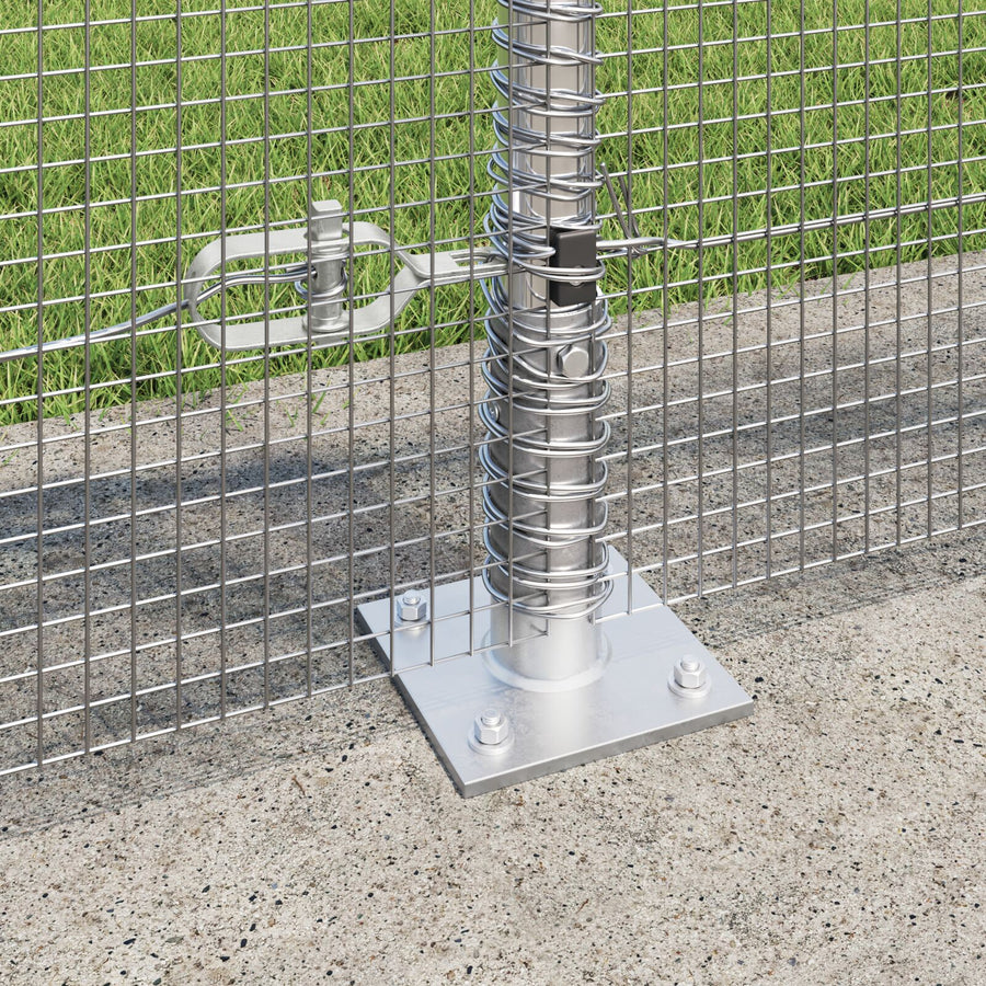 Gelaste Draadhek Met 13 Flenspalen 1X25 M Gegalvaniseerd Staal Gegalvaniseerd Staal