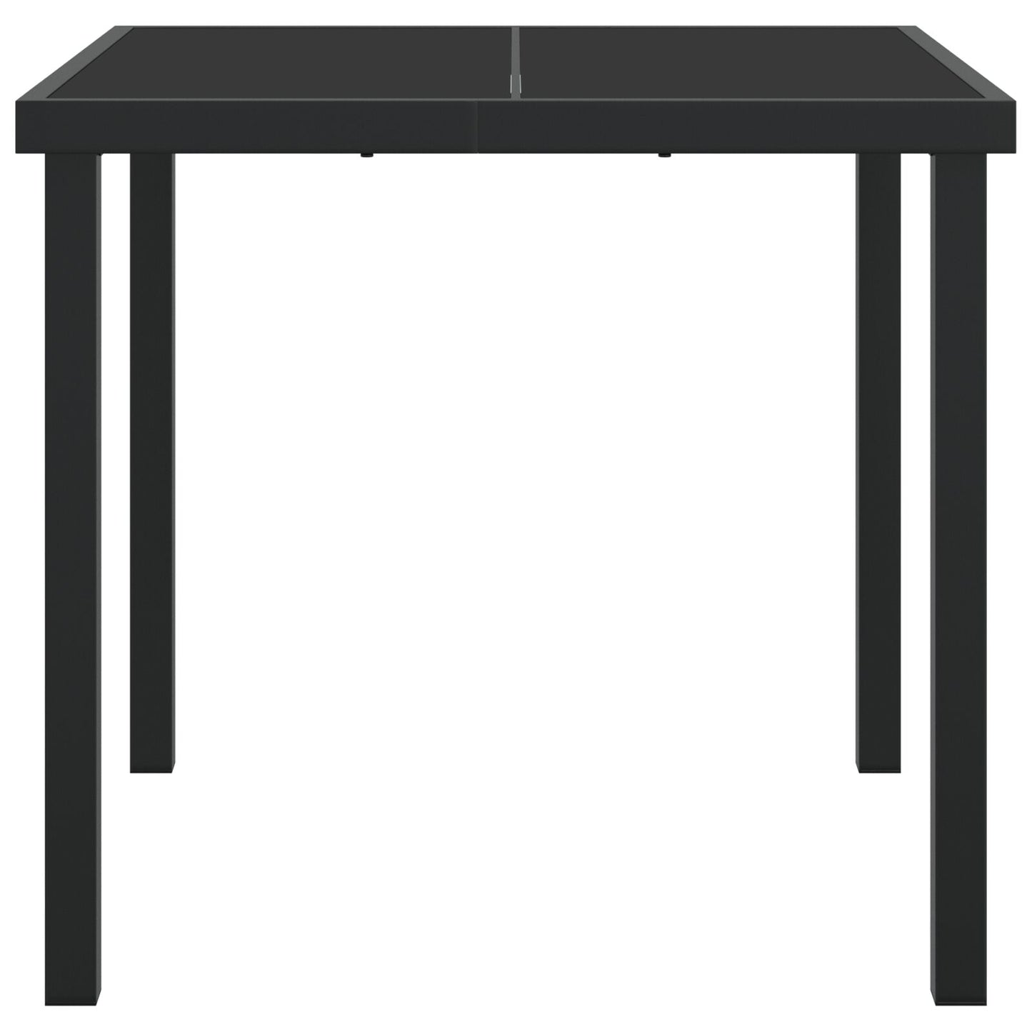 Tuin Tafel Zwart Gelaagd Glas 80 x 80 x 73 cm