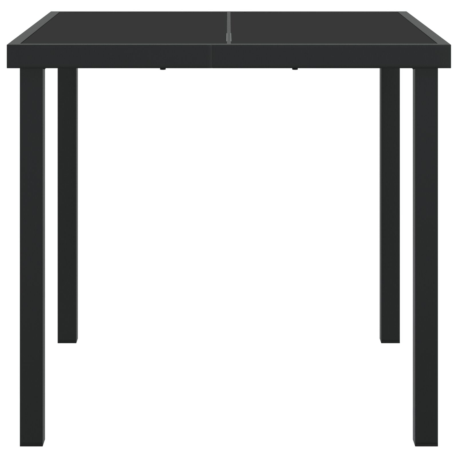 Tuin Tafel Zwart Gelaagd Glas 80 x 80 x 73 cm
