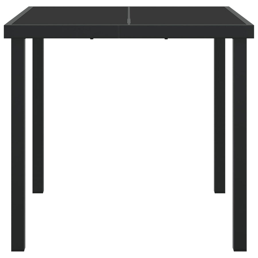 Tuin Tafel Zwart Gelaagd Glas 80 x 80 x 73 cm