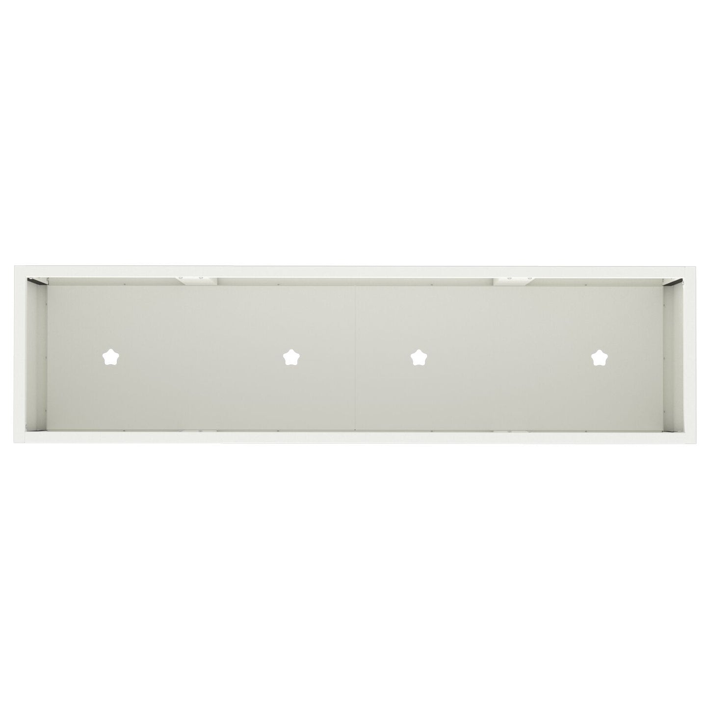 Verhoogde Tuinbed Staal Wit 100 x 26 x 82 cm