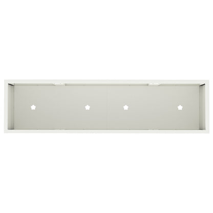 Verhoogde Tuinbed Staal Wit 100 x 26 x 82 cm
