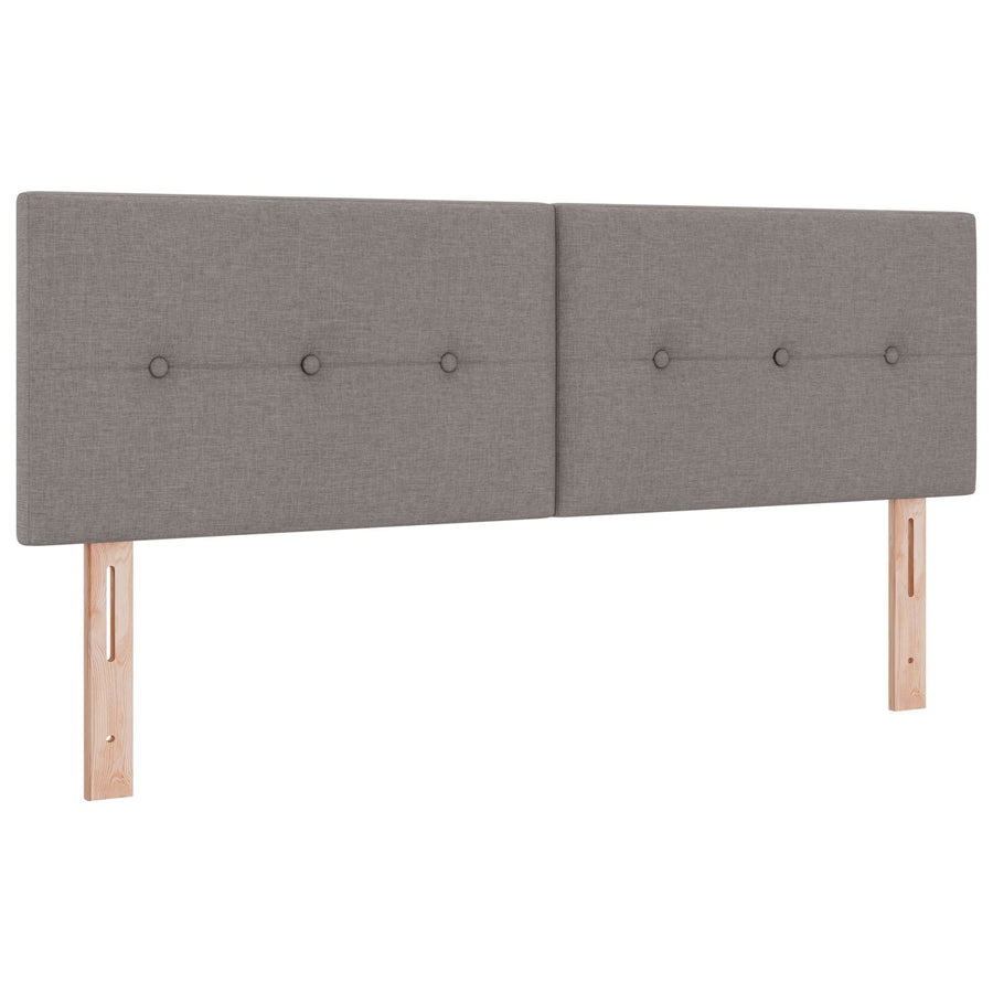 Boxspringbed Met Matras Stof Taupe 140 x 200 cm Knoop tufted