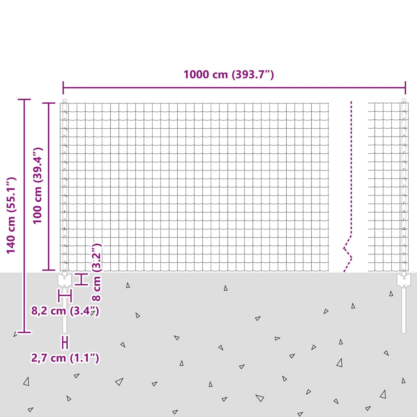 Euro Hek Met 5 U Palen Groen 1X10 M Staal