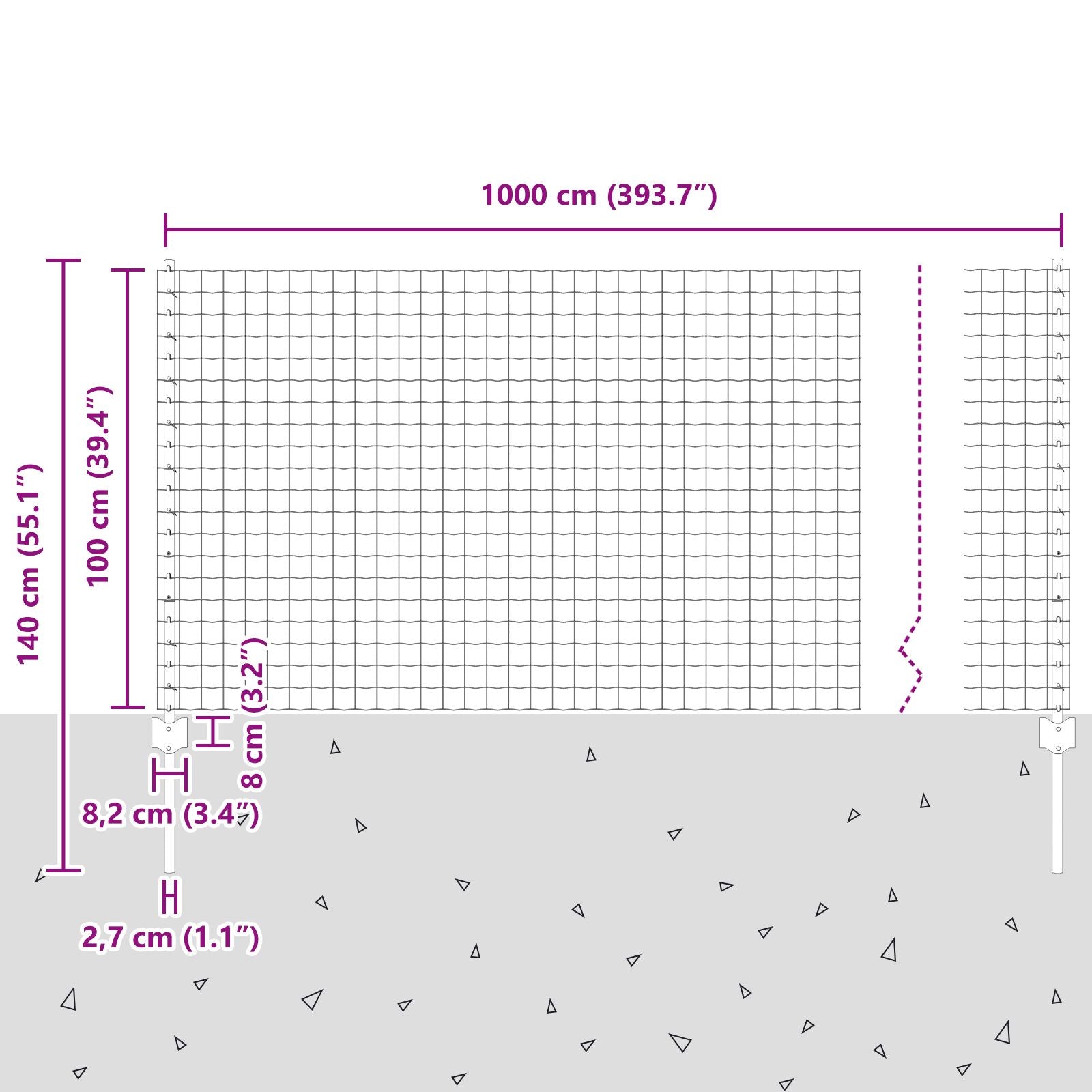 Euro Hek Met 5 U Palen Groen 1X10 M Staal