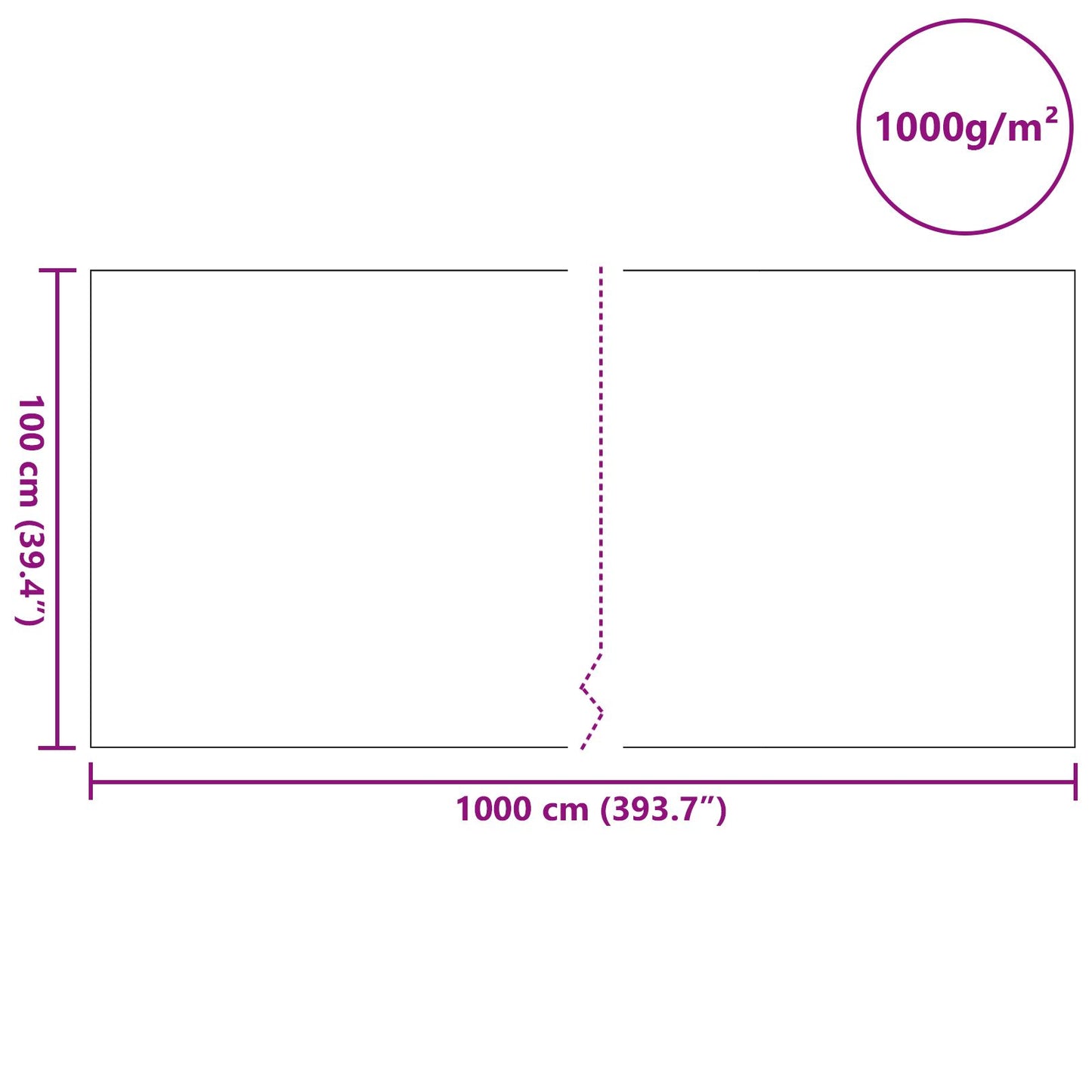 Vijver Fleece 1000 g/㎡ 1 x 10 m