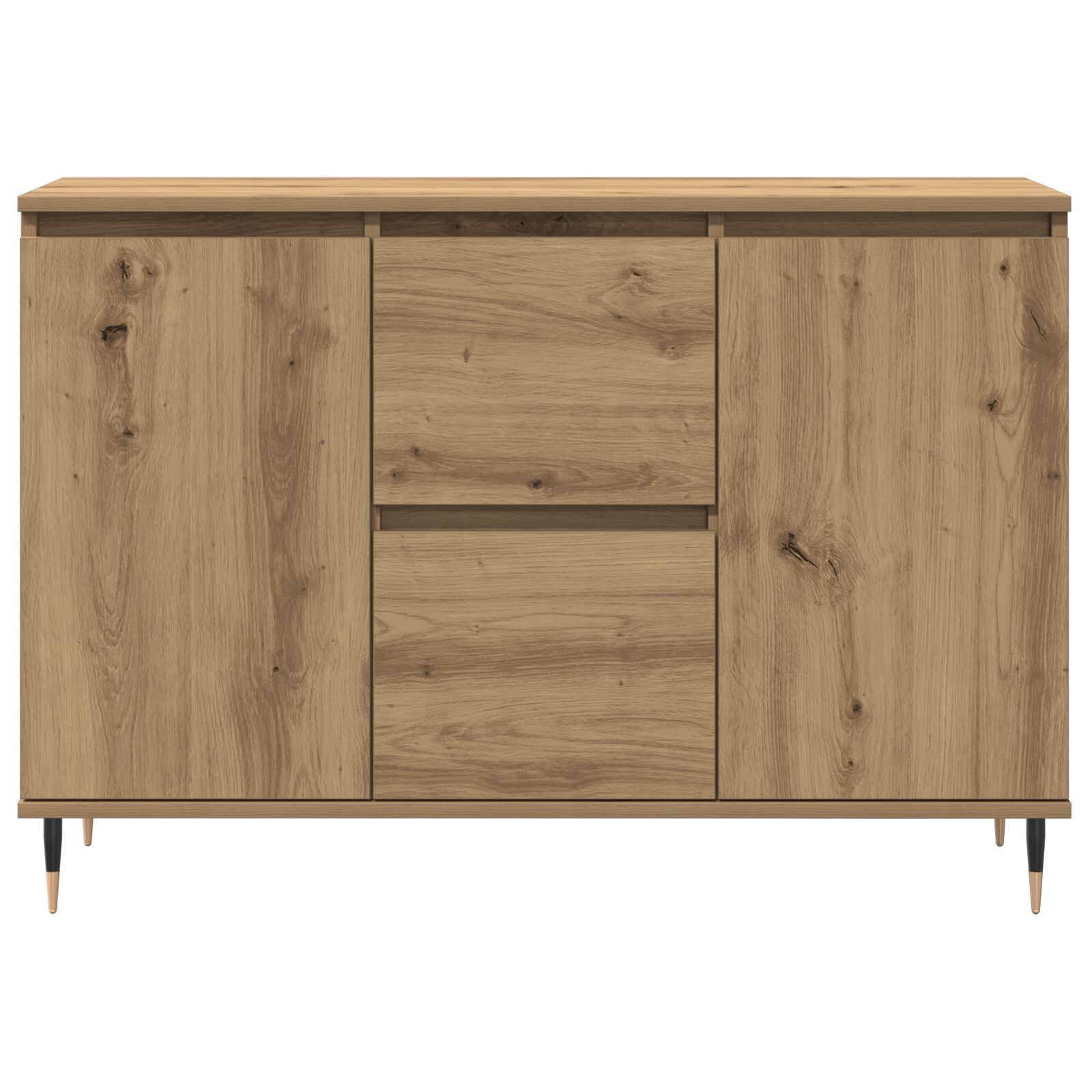 Dressoir Met Deuren & Lades Artisan Eiken 101,5X35X70 Cm