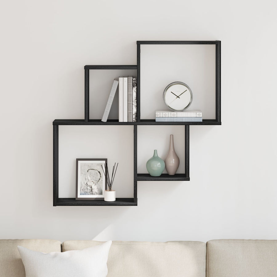 Wandkast Zwart Eiken 80X15X78,5 Cm Gemaakt Van Hout
