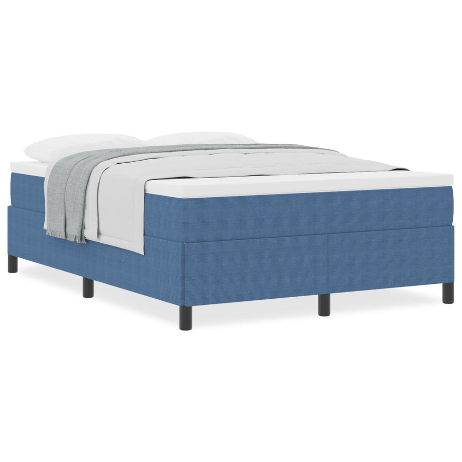 Bedframe Corduroy Stof Blauw 140 x 200 cm