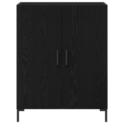 Dressoir Zwart Eiken 69,5X34X90 Cm Geprefabriceerd Hout