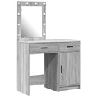 Kaptafelset 2 stuks grijs 50x41x135 cm bewerkt hout