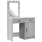 Kaptafelset 2 stuks grijs 50x41x135 cm bewerkt hout