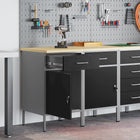 Werkkast 100x55x85 cm staal zwart grijs