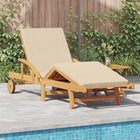 Ligstoel massief acaciahout beige 200x67x84 cm