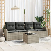 Tuinset poly rattan 4 personen beige