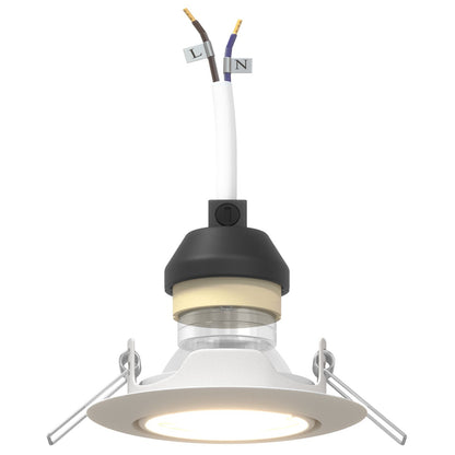 Lampen Set Van 6 Kunststof 9 Cm Inbouwverlichting Wit
