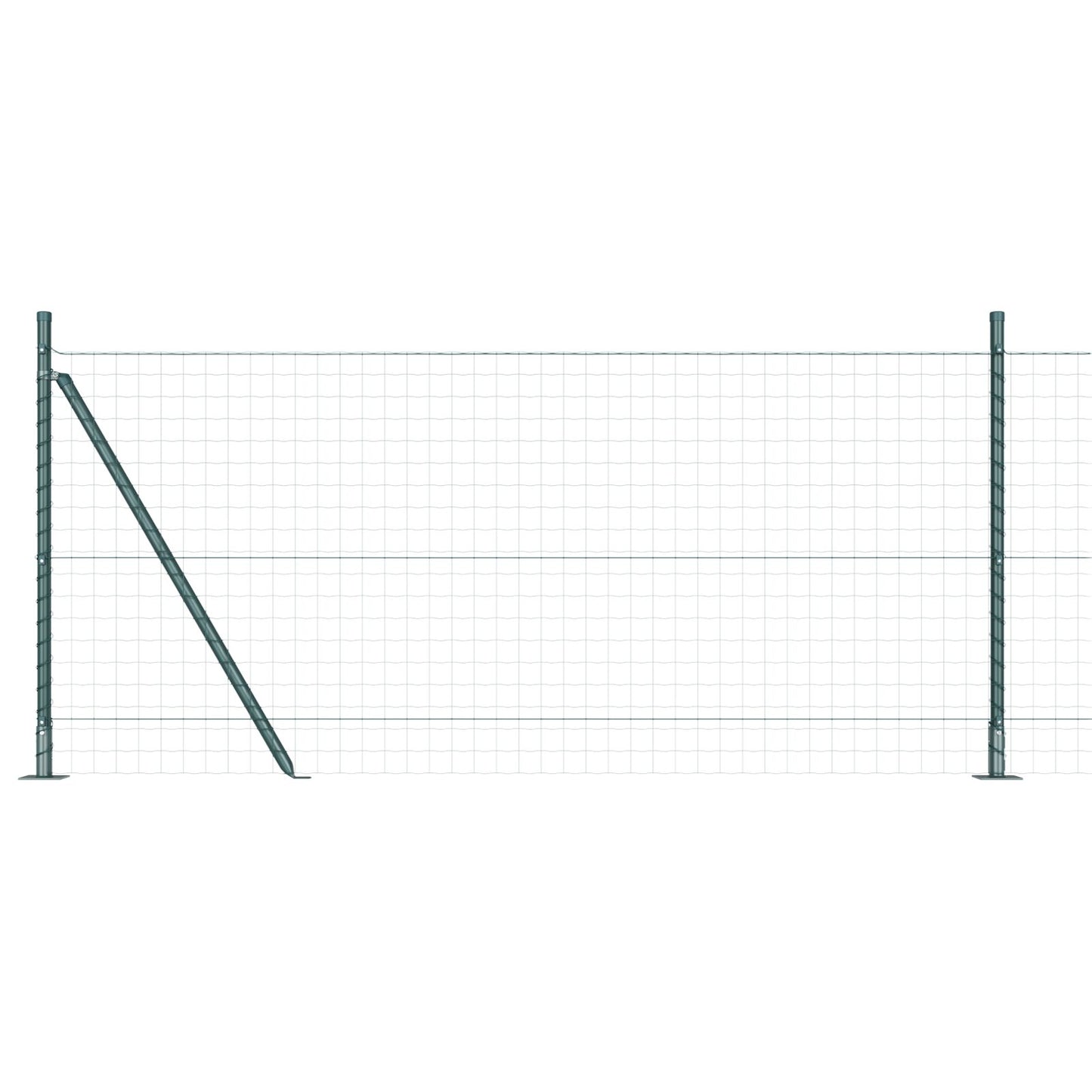 Schuttingpalen Set Van 26 Beton En Metaal 3.2 X 3.2 X Groen 90 cm 26x betonnen paal