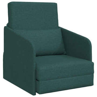 Vloer Sofa Bed 2-In-1 65X80X83 Cm Stof Donkergroen