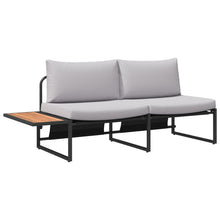 2-Zits Tuin Sofa Met Licht Grijze Kussens Licht grijs