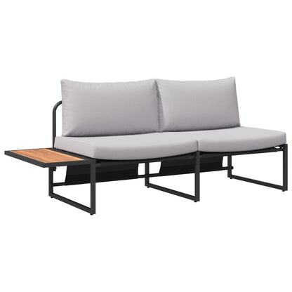 2-Zits Tuin Sofa Met Licht Grijze Kussens Licht grijs