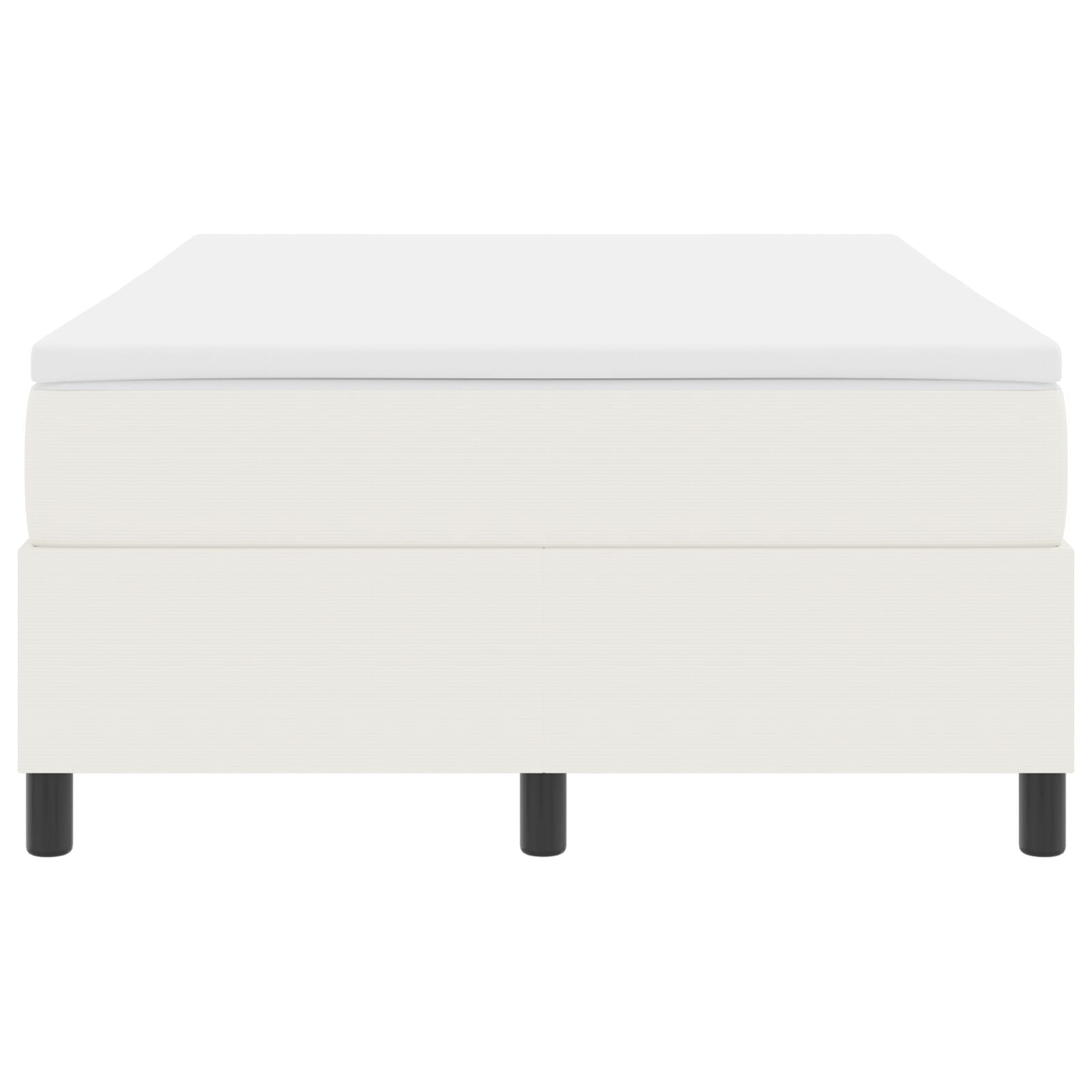Boxspringbed Met Matras Crème Klein Dubbel Corduroy Stof