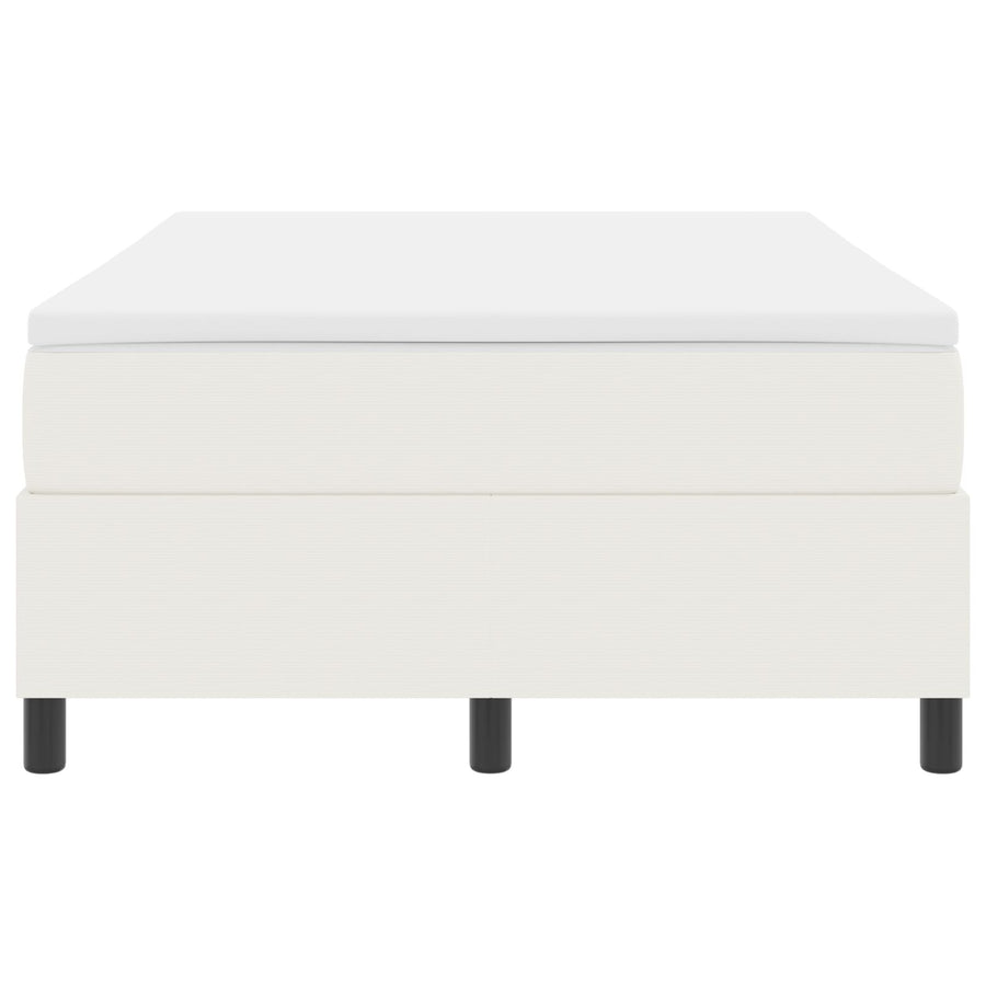 Boxspringbed Met Matras Crème Klein Dubbel Corduroy Stof