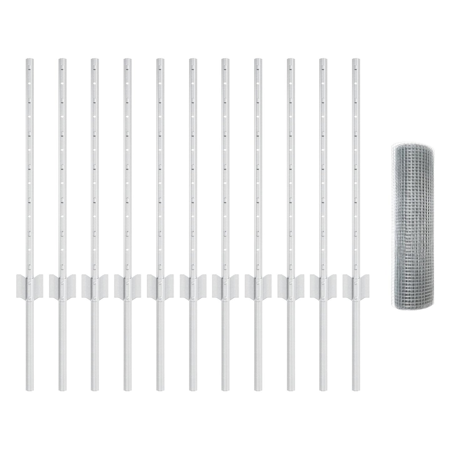 Kipdraad Hek Set Set Van 2 Gegalvaniseerd Staal 25 X 0.5 M