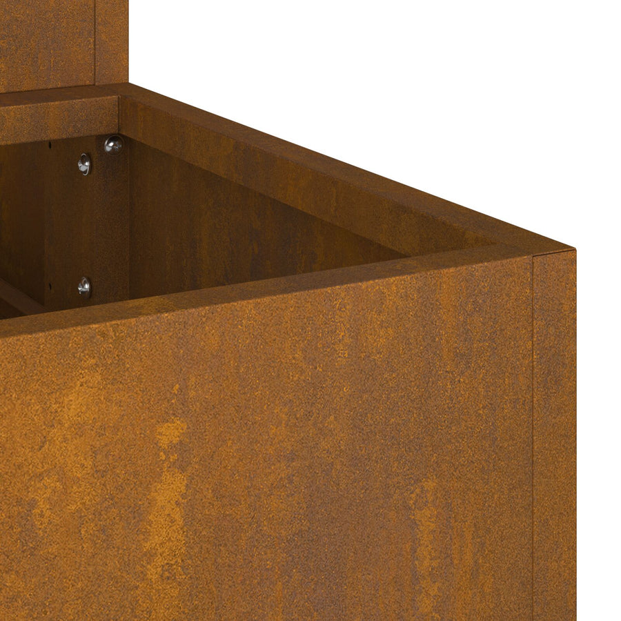 Tuinplanter 3-Lagen 90 x 90 x 35 cm Verweerd staal