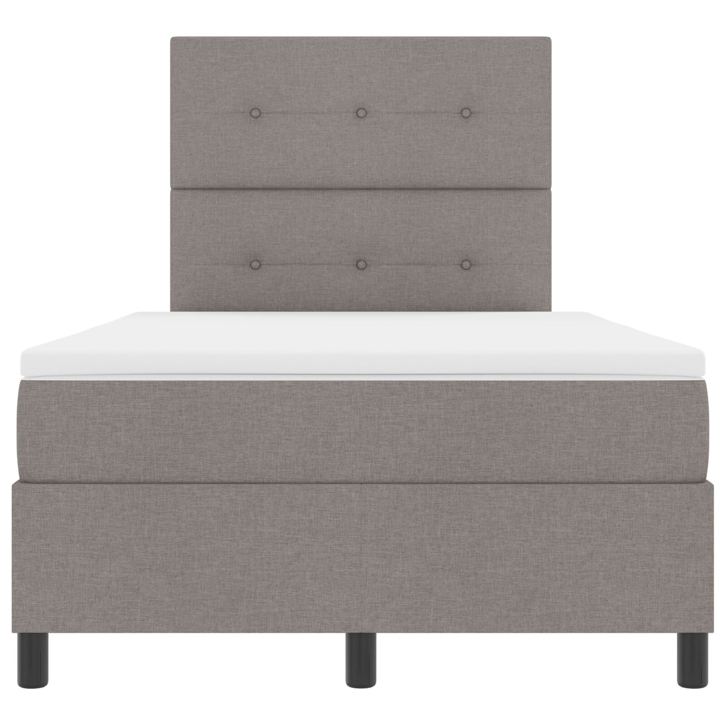 Boxspringbed Met Matras Taupe Klein Dubbel Stof Blauw