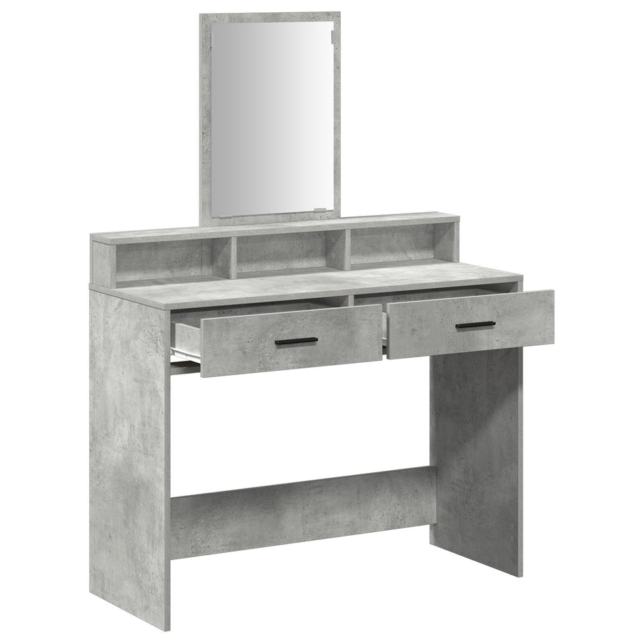 Kaptafel Met Lades Betonnen Grijs 100 x 41 x 140 cm Beton grijs