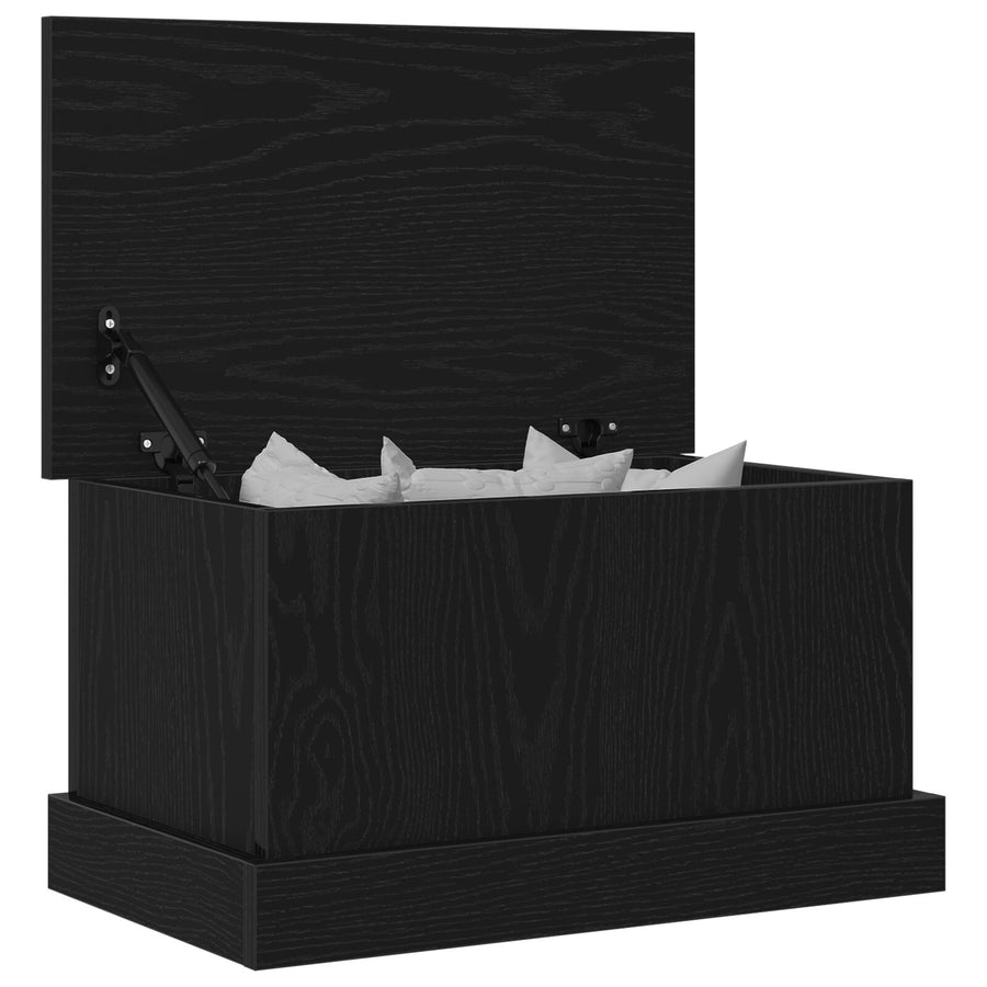 Opbergdoos Zwart Eiken 50X30X28 Cm Samengesteld Hout