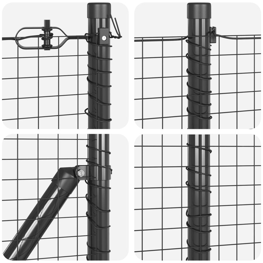 Gelast Draadhek Met 13 Spike Posten Grijs 0.4X50 M Staal Gegalvaniseerd Staal