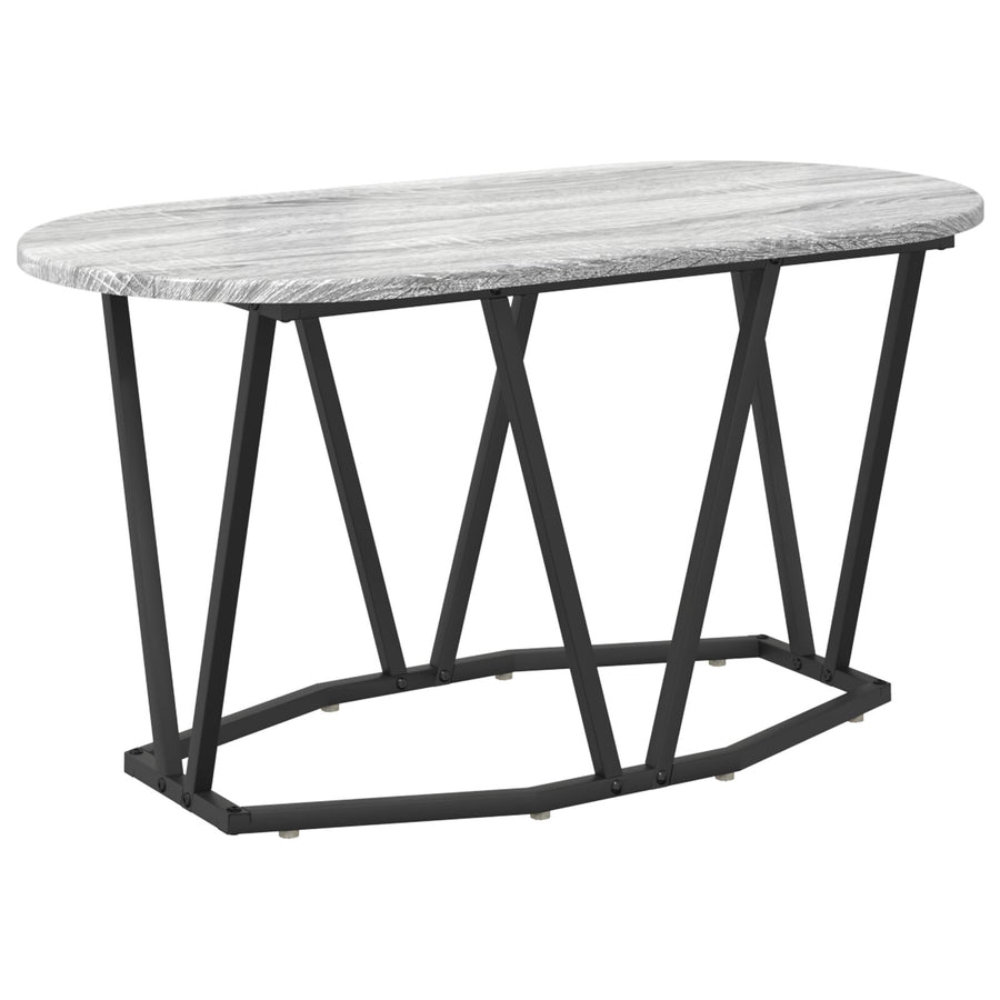 Salontafel - 80X40X40.5 Cm, Gemaakt Van Bewerkt Hout En Metaal Grijze sonoma