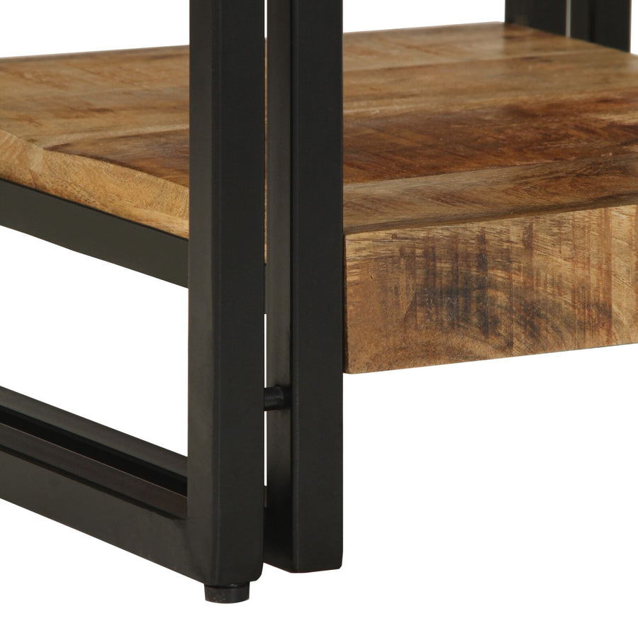 Salontafel 40X50X38 Cm Massief Ruw Hout Mango 40 x 40 x 38 cm Massief mangohout