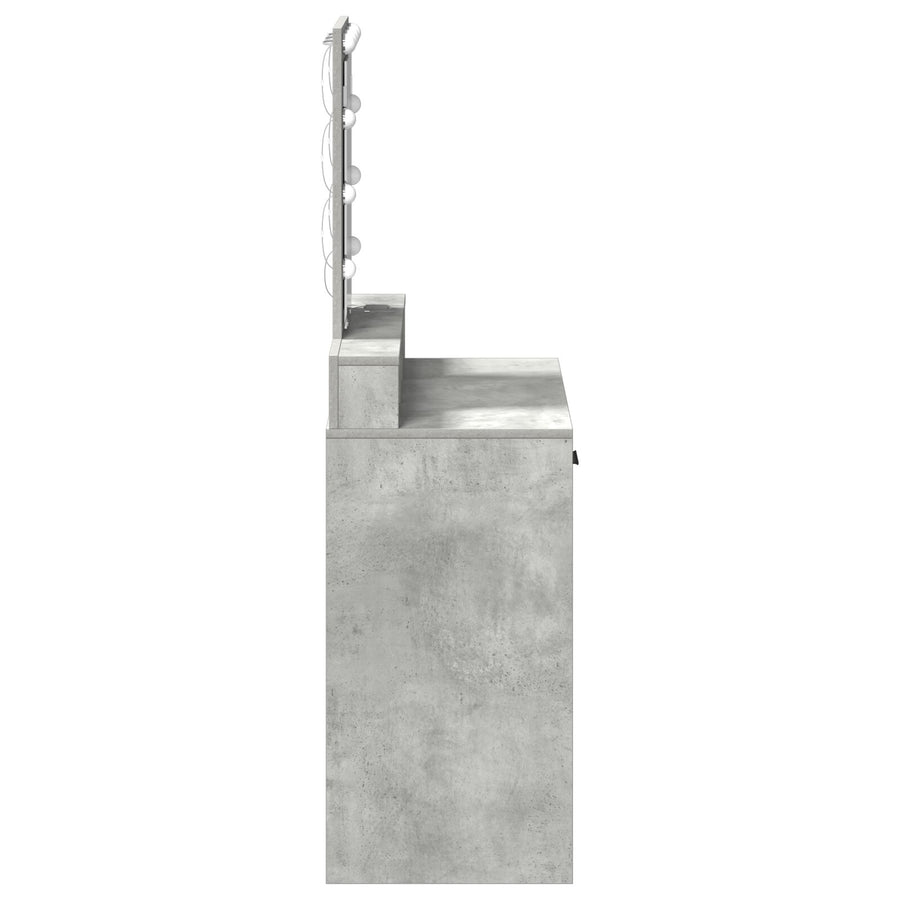 Kaptafel Met Led-Verlichting Beton grijs 79 x 41 x 140 cm
