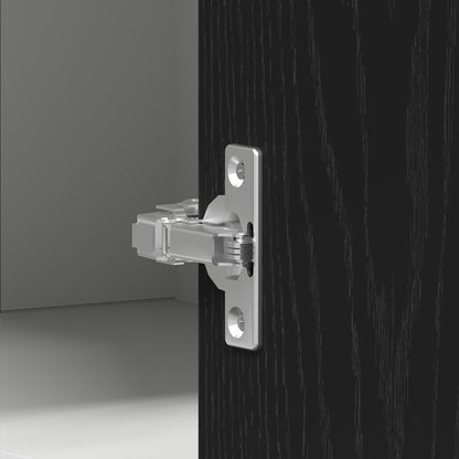 Hangende Hoekkast - Zwart Eiken - 57X57X60 Cm - Gemaakt Van Bewerkt Hout