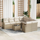 Garden Sofa Set Beige 55 x 55 x 37 cm poly rattan