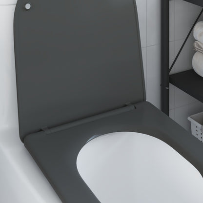 Snelle Toiletbril Met Zachte Sluiting Duroplast Anthraciet