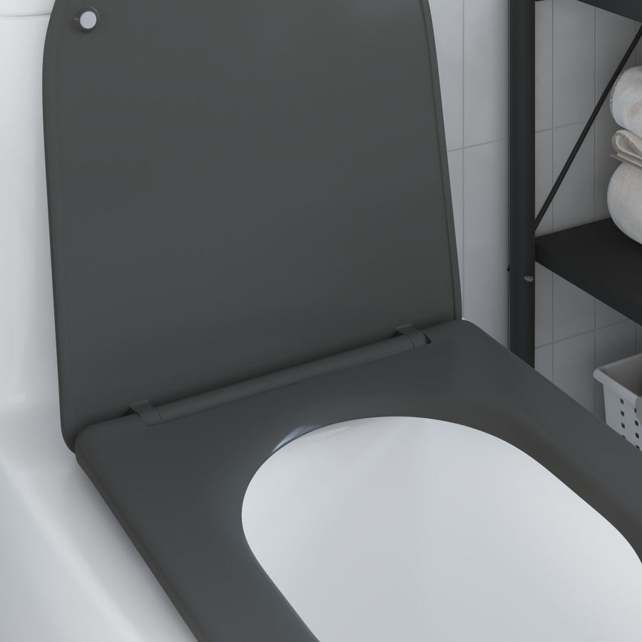 Snelle Toiletbril Met Zachte Sluiting Duroplast Anthraciet